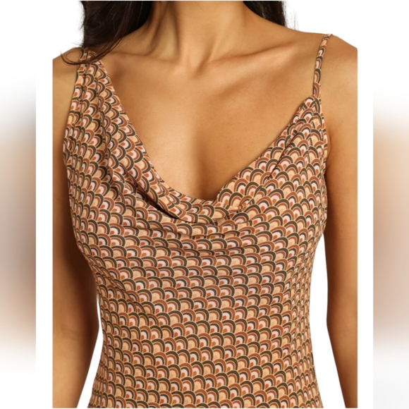 Charlie Holiday Kenzie Mini Geometric Print Slip Dress Size S (4) - Picture 4 of 10